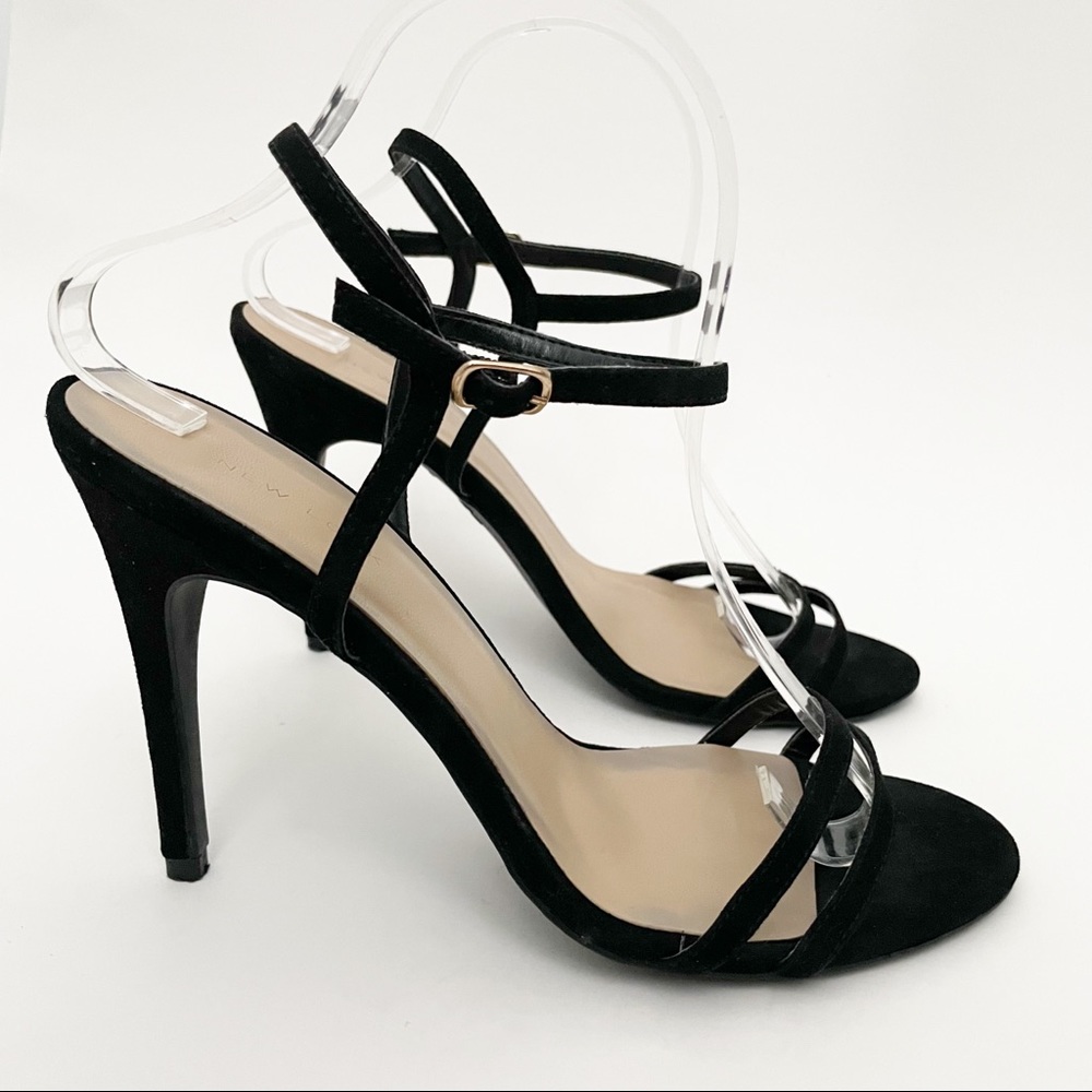 NÉW LOOK black strappy ankle strap heels size 7